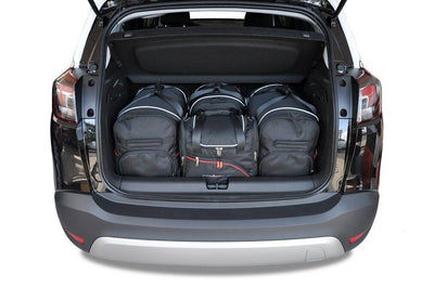 Kjust Reistassenset voor Opel Crossland X 2017-2020 - Set van 4 Tassen met 2 Roltassen 1 Sporttas en 1 Vliegtuigtas