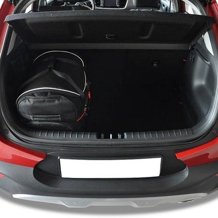 Kjust Reistassenset voor Kia Stonic vanaf 2017 - Set van 3 Tassen met 2 Roltassen en 1 Vliegtuigtas