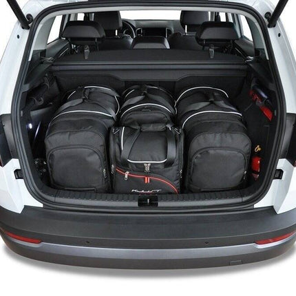 Kjust Reistassenset voor Skoda Karoq vanaf 2017 - Set van 4 Tassen met 2 Roltassen en 2 Sporttassen