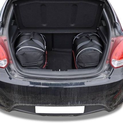 Kjust Reistassenset voor Hyundai Veloster 2011-2018 - Set van 3 Tassen met 3 Roltassen