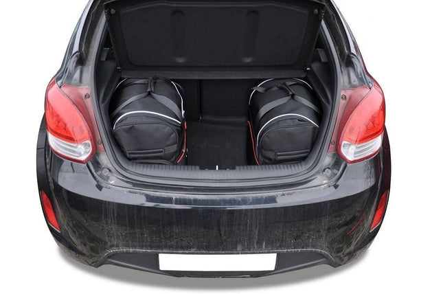 Kjust Reistassenset voor Hyundai Veloster 2011-2018 - Set van 3 Tassen met 3 Roltassen