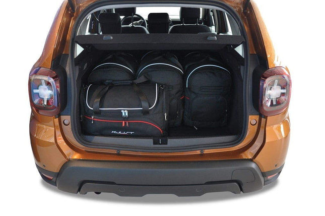 Kjust Reistassenset voor Dacia Duster 2018-2024 - Set van 5 Tassen met 3 Roltassen en 2 Vliegtuigtassen