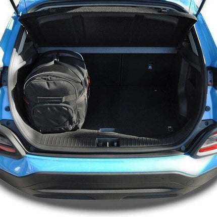 Kjust Reistassenset voor Hyundai Kona 2017-2023 - Set van 3 Tassen met 2 Roltassen en 1 Vliegtuigtas