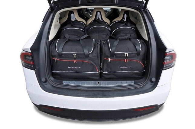 Kjust Reistassenset voor Tesla Model X 2015-2022 - Set van 5 Tassen met 3 Roltassen en 2 Sporttassen