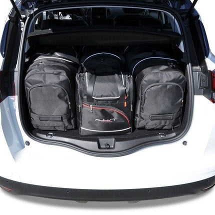 Kjust Reistassenset voor Renault Scenic 2017-2021 - Set van 4 Tassen met 2 Roltassen 1 Sporttas en 1 Vliegtuigtas