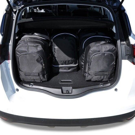 Kjust Reistassenset voor Renault Scenic 2017-2021 - Set van 4 Tassen met 2 Roltassen 1 Sporttas en 1 Vliegtuigtas
