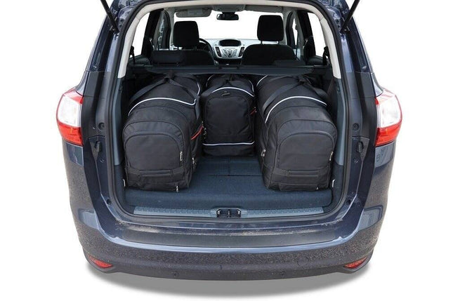 Kjust Reistassenset voor Ford Grand C-Max 2010-2015 - Set van 4 Tassen met 2 Roltassen en 2 Sporttassen