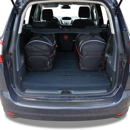 Kjust Reistassenset voor Ford Grand C-Max 2010-2015 - Set van 5 Tassen met 3 Roltassen en 2 Vliegtuigtassen