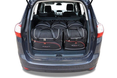 Kjust Reistassenset voor Ford Grand C-Max 2010-2015 - Set van 5 Tassen met 3 Roltassen en 2 Vliegtuigtassen