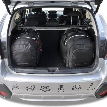 Kjust Reistassenset voor Subaru XV 2017-2021 - Set van 4 Tassen met 2 Roltassen 1 Sporttas en 1 Vliegtuigtas