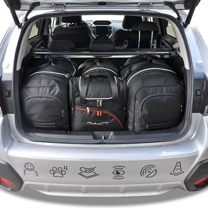 Kjust Reistassenset voor Subaru XV 2017-2021 - Set van 4 Tassen met 2 Roltassen 1 Sporttas en 1 Vliegtuigtas