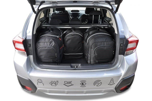Kjust Reistassenset voor Subaru XV 2017-2021 - Set van 4 Tassen met 2 Roltassen 1 Sporttas en 1 Vliegtuigtas