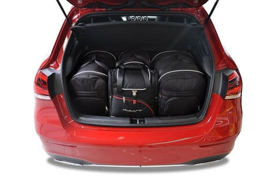 Kjust Reistassenset voor Mercedes Benz A-Klasse 5-deurs vanaf 2018 - Set van 4 Tassen met 2 Roltassen 1 Sporttas en 1 Vliegtuigtas