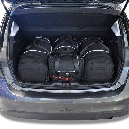 Kjust Reistassenset voor Ford Focus 5-deurs vanaf 2018 - Set van 4 Tassen met 2 Roltassen 1 Sporttas en 1 Vliegtuigtas