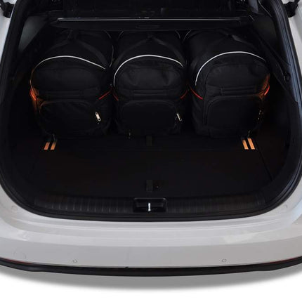 Kjust Reistassenset voor Kia Ceed Sportswagon vanaf 2018 - Set van 5 Tassen met 3 Roltassen en 2 Vliegtuigtassen