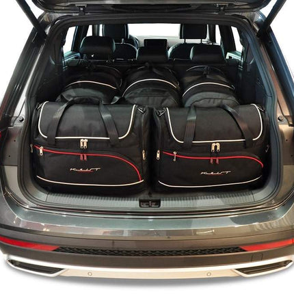 Kjust Reistassenset voor Seat Tarraco vanaf 2019 - Set van 5 Tassen met 3 Roltassen en 2 Vliegtuigtassen