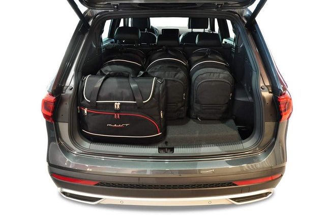 Kjust Reistassenset voor Seat Tarraco vanaf 2019 - Set van 5 Tassen met 3 Roltassen en 2 Vliegtuigtassen