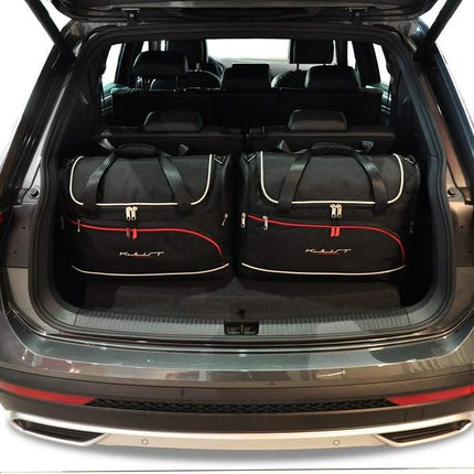 Kjust Reistassenset voor Seat Tarraco vanaf 2019 - Set van 5 Tassen met 3 Roltassen en 2 Vliegtuigtassen