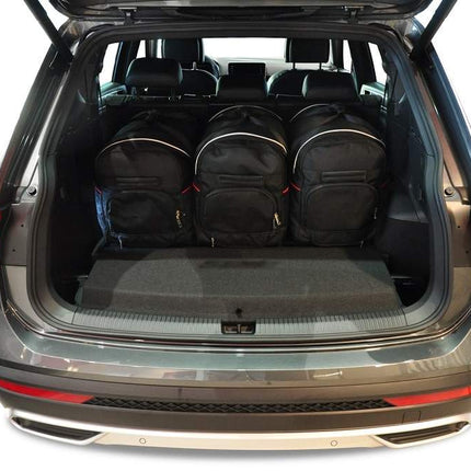 Kjust Reistassenset voor Seat Tarraco vanaf 2019 - Set van 5 Tassen met 3 Roltassen en 2 Sporttassen