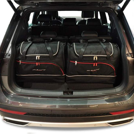 Kjust Reistassenset voor Seat Tarraco vanaf 2019 - Set van 5 Tassen met 3 Roltassen en 2 Sporttassen