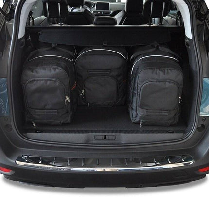 Kjust Reistassenset voor Peugeot 5008 2017-2024 - Set van 4 Tassen met 3 Roltassen en 1 Sporttas