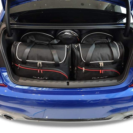 Kjust Reistassenset voor BMW 3 serie Sedan vanaf 2019 - Set van 5 Tassen met 2 Roltassen 1 Sporttas en 2 Vliegtuigtassen
