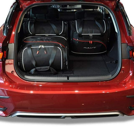 Kjust Reistassenset voor Lexus CT 5-deurs vanaf 2010 - Set van 4 Tassen met 4 Vliegtuigtassen