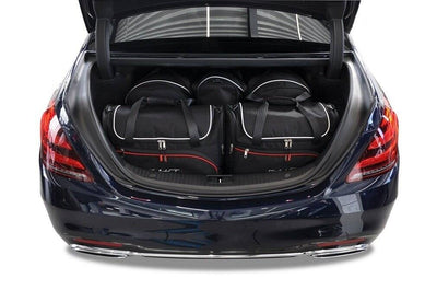 Kjust Reistassenset voor Mercedes Benz S-Klasse 2013-2020 - Set van 5 Tassen met 2 Roltassen 1 Sporttas en 2 Vliegtuigtassen