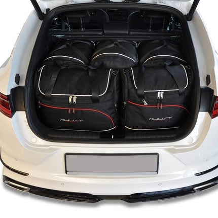 Kjust Reistassenset voor Kia ProCeed stationwagen vanaf 2019 - Set van 5 Tassen met 3 Roltassen en 2 Vliegtuigtassen