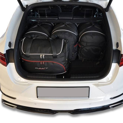 Kjust Reistassenset voor Kia ProCeed stationwagen vanaf 2019 - Set van 5 Tassen met 3 Roltassen en 2 Vliegtuigtassen