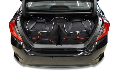 Kjust Reistassenset voor Honda Civic Sedan 2018-2022 - Set van 5 Tassen met 3 Roltassen en 2 Vliegtuigtassen