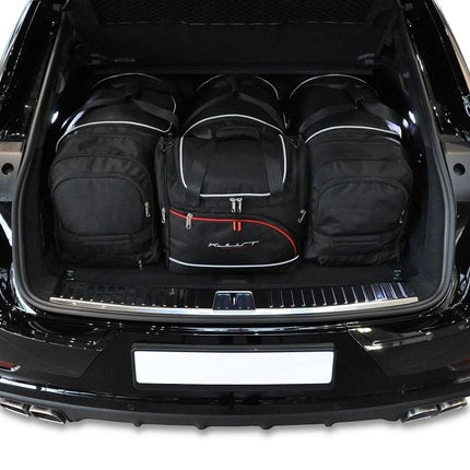 Kjust Reistassenset voor Porsche Cayenne coup�� vanaf 2019 - Set van 4 Tassen met 3 Roltassen en 1 Vliegtuigtas