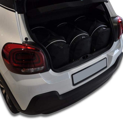 Kjust Reistassenset voor Citroen C3 5-deurs 2016-2024 - Set van 3 Tassen met 3 Sporttassen
