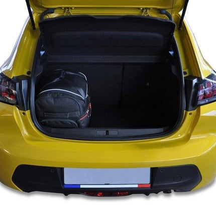Kjust Reistassenset voor Peugeot 208 5-deurs vanaf 2019 - Set van 3 Tassen met 2 Roltassen en 1 Vliegtuigtas