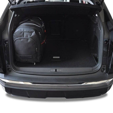 Kjust Reistassenset voor Peugeot 3008 2017-2023 - Set van 4 Tassen met 2 Roltassen 1 Sporttas en 1 Vliegtuigtas