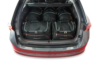 Kjust Reistassenset voor Skoda Octavia stationwagen vanaf 2020 - Set van 5 Tassen met 3 Roltassen en 2 Vliegtuigtassen