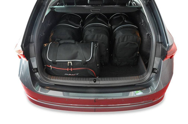 Kjust Reistassenset voor Skoda Octavia stationwagen vanaf 2020 - Set van 5 Tassen met 3 Roltassen en 2 Vliegtuigtassen