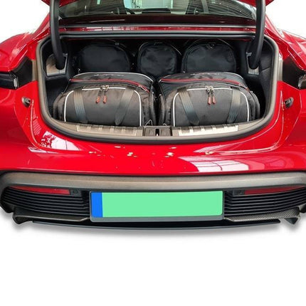 Kjust Reistassenset voor Porsche Taycan Sedan vanaf 2020 - Set van 5 Tassen met 2 Sporttassen en 3 Vliegtuigtassen