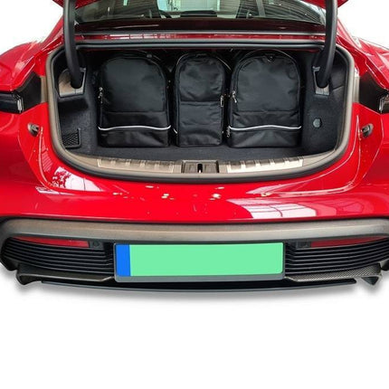 Kjust Reistassenset voor Porsche Taycan Sedan vanaf 2020 - Set van 5 Tassen met 2 Sporttassen en 3 Vliegtuigtassen