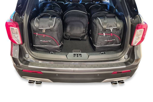 Kjust Reistassenset voor Ford Explorer vanaf 2020 - Set van 6 Tassen met 3 Roltassen en 3 Sporttassen