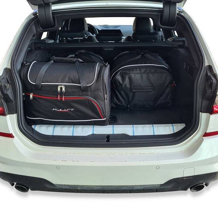 Kjust Reistassenset voor BMW 3 serie Touring vanaf 2019 - Set van 4 Tassen met 2 Roltassen en 2 Vliegtuigtassen