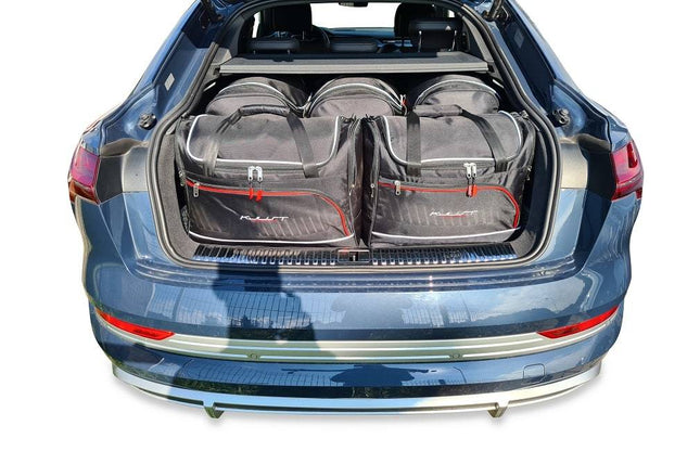 Kjust Reistassenset voor Audi e-tron Sportback 2020-2023 - Set van 5 Tassen met 3 Roltassen en 2 Vliegtuigtassen