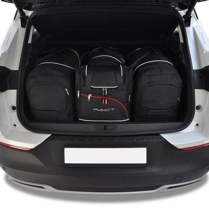 Kjust Reistassenset voor Opel Grandland X 2018-2024 - Set van 4 Tassen met 2 Roltassen 1 Sporttas en 1 Vliegtuigtas