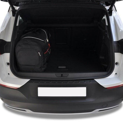 Kjust Reistassenset voor Opel Grandland X 2018-2024 - Set van 4 Tassen met 2 Roltassen 1 Sporttas en 1 Vliegtuigtas