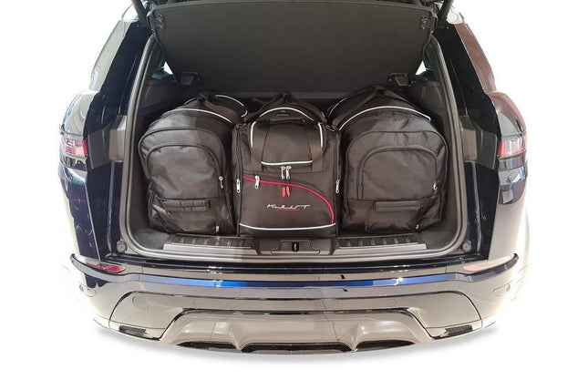 Kjust Reistassenset voor Land Rover Range Rover Evoque 5-deurs vanaf 2019 - Set van 4 Tassen met 2 Roltassen 1 Sporttas en 1 Vliegtuigtas