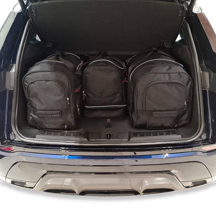 Kjust Reistassenset voor Land Rover Range Rover Evoque 5-deurs vanaf 2019 - Set van 4 Tassen met 2 Roltassen 1 Sporttas en 1 Vliegtuigtas