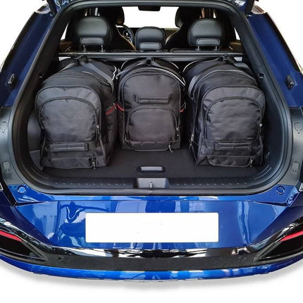 Kjust Reistassenset voor Kia EV6 vanaf 2021 - Set van 4 Tassen met 3 Roltassen en 1 Vliegtuigtas