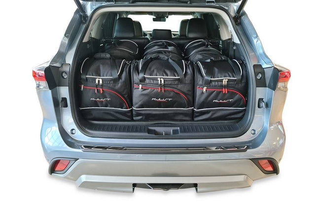 Kjust Reistassenset voor Toyota Highlander vanaf 2021 - Set van 6 Tassen met 3 Roltassen en 3 Sporttassen