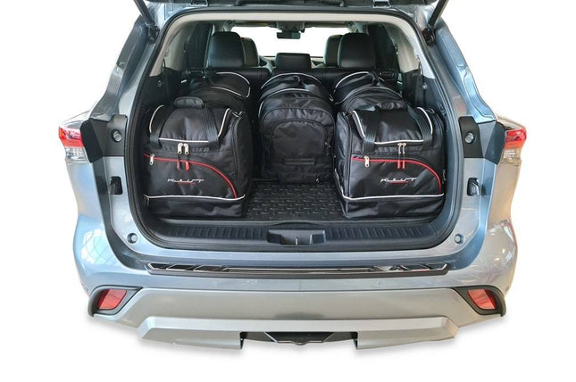 Kjust Reistassenset voor Toyota Highlander vanaf 2021 - Set van 6 Tassen met 3 Roltassen en 3 Sporttassen