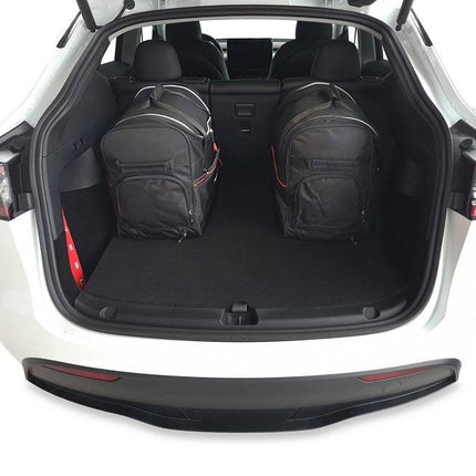 Kjust Reistassenset voor Tesla Model Y 2020-2025 - Set van 5 Tassen met 2 Roltassen 1 Sporttas en 2 Vliegtuigtassen